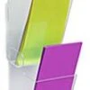 Acrylic Brochure Wall Rack, 4"w, 4 Pockets, Full View - Clear -LuxeDisplay Shop rmbrofl proppedoblique 1.rw preview