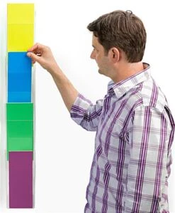 Acrylic Brochure Wall Rack, 4"w, 4 Pockets, Full View - Clear -LuxeDisplay Shop rmbrofl scale.ra3 preview