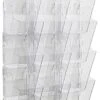 Acrylic Brochure Wall Rack, 4"w, 12 Pockets, Half View - Clear -LuxeDisplay Shop rmbrohf3c nude ra1 preview