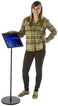 11 X 8.5 Sign Stand For Floor, Tilting, Snap Open - Black -LuxeDisplay Shop rp1185bk.ra5 preview