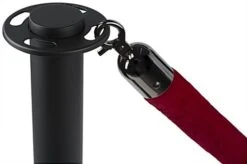6.5’ Velvet Stanchion Rope With Black Clasps - Red 5 6.5’ Velvet Stanchion Rope With Black Clasps - Red -LuxeDisplay Shop rp2mrrbk04.ra1 preview