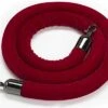 6.5’ Velvet Stanchion Rope With Black Clasps - Red -LuxeDisplay Shop rp2mrrbk04.rw preview
