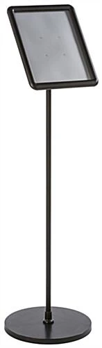 8.5 X 11 Sign Stand For Floor, Tilting, Snap Open - Black 3 8.5 X 11 Sign Stand For Floor, Tilting, Snap Open - Black