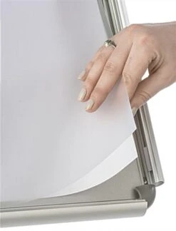 8.5 X 11 Sign Stand For Floor, Tilting, Snap Open - Silver -LuxeDisplay Shop rp8511sv.ra2 preview