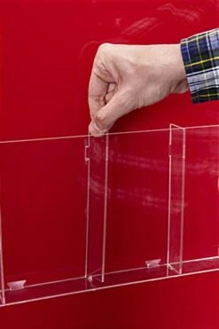 Fire Safety Info Board W/ 6 Brochure Pockets & 2 Sign Holders, Wall Mount - Red -LuxeDisplay Shop rpfiresfty.ra4 preview