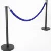 QueuePole Round Set Of (2) 39" Black Stanchion Posts With 6.5' Blue Rope 2 QueuePole Round Set Of (2) 39" Black Stanchion Posts With 6.5' Blue Rope -LuxeDisplay Shop rpstfbkbl.rw preview