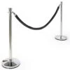 QueuePole Round Set Of (2) 39" Chrome Stanchion Posts With 6.5' Black Rope -LuxeDisplay Shop rpstlpchbk.rw preview