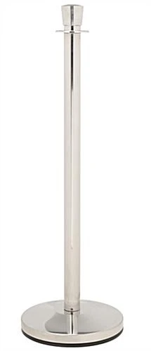 QueuePole Round 39" Chrome Stanchion Post, Rope Not Included