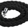 6.5' Braided Nylon Stanchion Rope With Chrome Clasps - Black -LuxeDisplay Shop rptwsch03.rw preview