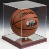 Sports Display Case W/ Wood Base, Acrylic Casing & Lift-Off Top