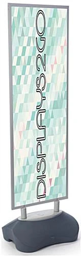 Sidewalk Sign With 20 X 59 Sign Board For Adhesive Letters, Fillable Base - Gray