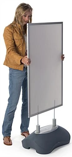 Sidewalk Sign With 24 X 39 Sign Board For Adhesive Letters, Fillable Base - Gray 5 Sidewalk Sign With 24 X 39 Sign Board For Adhesive Letters, Fillable Base - Gray - Image 3