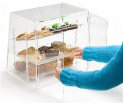 Acrylic Food Display Case With (3) Plastic Shelves -LuxeDisplay Shop sbtp1113t3.ra2 preview