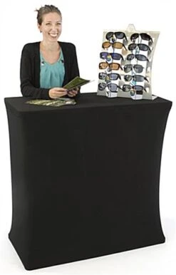 38.5" Tall Portable Counter With Black Stretch Cover And Case 23 38.5" Tall Portable Counter With Black Stretch Cover And Case -LuxeDisplay Shop scase02.env preview