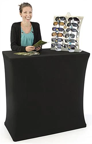 38.5" Tall Portable Counter With Black Stretch Cover And Case 13 38.5" Tall Portable Counter With Black Stretch Cover And Case - Image 11