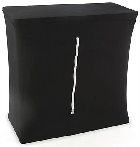 38.5" Tall Portable Counter With Black Stretch Cover And Case 5 38.5" Tall Portable Counter With Black Stretch Cover And Case - Image 3