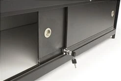 48" Retail Display Case W/Cabinet, LED Side Lights, Slide Doors, Unassembled - Black -LuxeDisplay Shop sctct48ldb.ra3 preview