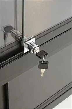 48" Retail Display Case W/Cabinet, LED Side Lights, Slide Doors, Unassembled - Black -LuxeDisplay Shop sctct48ldb.ra4 preview