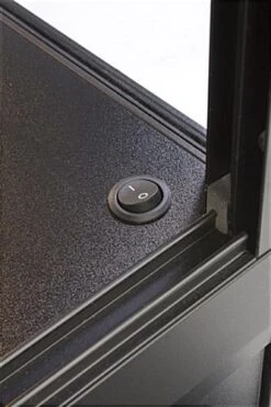 48" Retail Display Case W/Cabinet, LED Side Lights, Slide Doors, Unassembled - Black -LuxeDisplay Shop sctct48ldb.ra5 preview