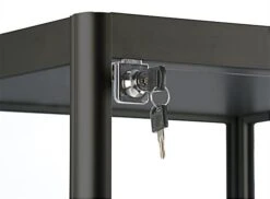 18" DIY Display Case, Adjustable Shelves & Locking Hinged Door, Unassembled - Black -LuxeDisplay Shop sctwrcbbk.ra4 preview