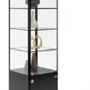 18" LED Display Case W/Cabinet Base, Adjustable Shelves & Locking Hinged Door - Black -LuxeDisplay Shop sctwrledb.rw preview
