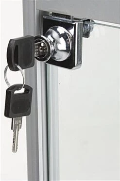 18" LED Display Case W/Cabinet Base, Adjustable Shelves & Locking Hinged Door -Silver -LuxeDisplay Shop sctwrleds.ra6 preview