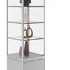 18" LED Display Case W/Cabinet Base, Adjustable Shelves & Locking Hinged Door -Silver -LuxeDisplay Shop sctwrleds.rw preview