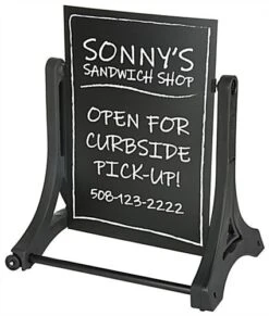 Curbside Pickup Stanchion Set With Outdoor Signage, 5-Piece Kit - Stay In Your Car -LuxeDisplay Shop sdko1ycp.ra4 preview