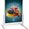 22 X 28 Sidewalk Sign For Posters, Snap Open, Double Sided, Outdoor - Silver