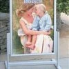 23 X 33 Sidewalk Sign For Posters, Snap Open, Double Sided, Outdoor - Silver