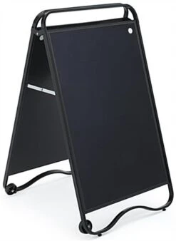 24 X 36 Write-On Board A-Frame, Chalk, Double Sided, Clear Lens - Black -LuxeDisplay Shop sgchlk2436b.ra1 preview