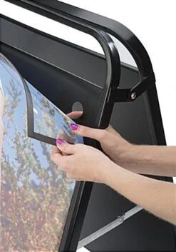 24 X 36 Write-On Board A-Frame, Chalk, Double Sided, Clear Lens - Black -LuxeDisplay Shop sgchlk2436b.ra4 preview