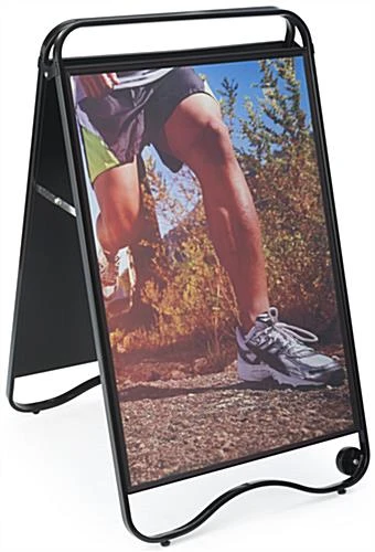 24 X 36 Write-On Board A-Frame W/ Wheels, Dry Erase, Double Sided, Clear Lens - White 7 24 X 36 Write-On Board A-Frame W/ Wheels, Dry Erase, Double Sided, Clear Lens - White - Image 5