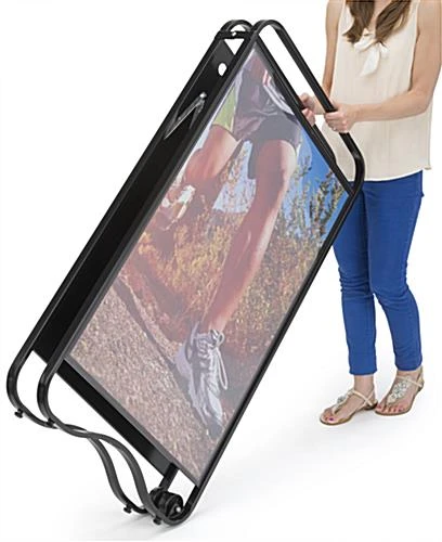 24 X 36 Write-On Board A-Frame W/ Wheels, Dry Erase, Double Sided, Clear Lens - White 8 24 X 36 Write-On Board A-Frame W/ Wheels, Dry Erase, Double Sided, Clear Lens - White - Image 6
