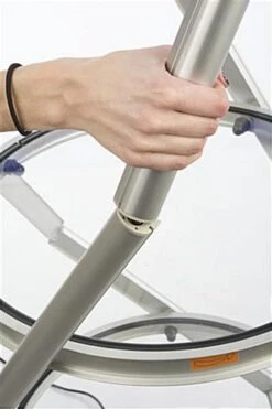 80.25" Portable Round Twist Tower W/Shelves, Top Light, White & Clear Panels - Silver -LuxeDisplay Shop slvtwst2ml.ra10 preview