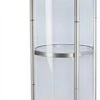 80.25" Portable Round Twist Tower W/Shelves, Top Light, White & Clear Panels - Silver -LuxeDisplay Shop slvtwst2ml.ra1 preview