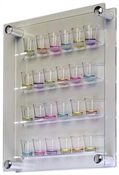 Workshop Series, 24 Shot Glass Display Case For Wall Mount, Side Loading