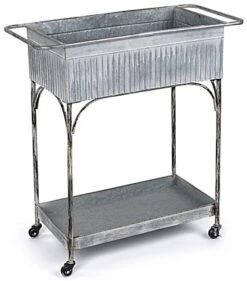 30.9 W X 32.1 H Rustic Raised Garden W/ Handles, Deep Top Tray, Wheels - Whitewashed -LuxeDisplay Shop smrggmdc.ra1 preview