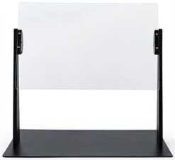 Countertop Sneeze Shield, Adjustable Barrier, 90º Tilting Range, Acrylic - Black -LuxeDisplay Shop smsdapsga.ra4 preview