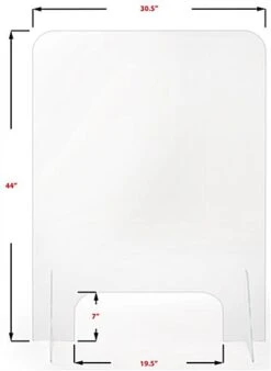 Countertop Sneeze Shield, Acrylic, Single Panel - Clear -LuxeDisplay Shop smsdascb.ra3 preview
