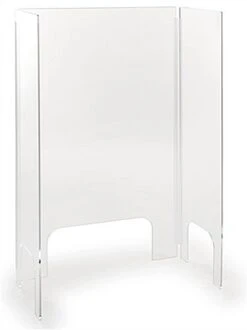 Countertop Sneeze Shield, Acrylic, Three Panels - Clear -LuxeDisplay Shop smsdatfcb.ra2 preview