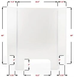 Countertop Sneeze Shield, Acrylic, Three Panels - Clear -LuxeDisplay Shop smsdatfcb.ra3 preview