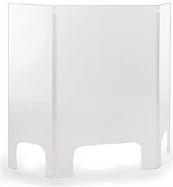 Countertop Sneeze Shield, Acrylic, Three Panels - Clear