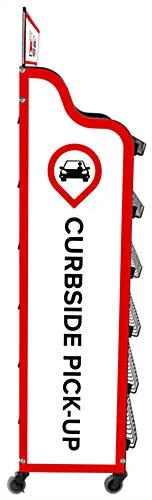 39.5" Wire Racks W/ (3) Pre-Printed Panels, 4 Locking Caster Wheels - Curbside Pickup 5 39.5" Wire Racks W/ (3) Pre-Printed Panels, 4 Locking Caster Wheels - Curbside Pickup - Image 3