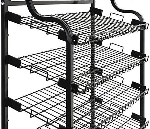 39.5" Wire Racks W/ (3) Pre-Printed Panels, 4 Locking Caster Wheels - Curbside Pickup 7 39.5" Wire Racks W/ (3) Pre-Printed Panels, 4 Locking Caster Wheels - Curbside Pickup - Image 5