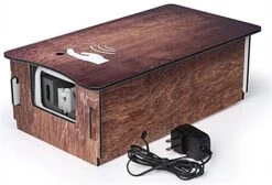 Touchless Hand Sanitizer Dispenser, Wall Mount, Decorative Cover - Dark Wood -LuxeDisplay Shop smsdwgcsdk.ra5 preview