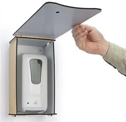 Touchless Hand Sanitizer Dispenser, Wall Mount, Decorative Cover - Light Wood -LuxeDisplay Shop smsdwgcslt.ra2 preview
