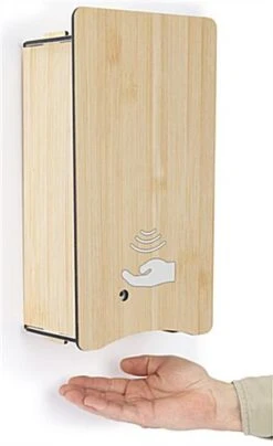 Touchless Hand Sanitizer Dispenser, Wall Mount, Decorative Cover - Light Wood -LuxeDisplay Shop smsdwgcslt.ra3 preview