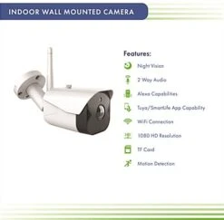 Security Camera, App Compatible, Wall-Mount, Indoor Only - White 14 Security Camera, App Compatible, Wall-Mount, Indoor Only - White -LuxeDisplay Shop smswmcam.ra7 preview