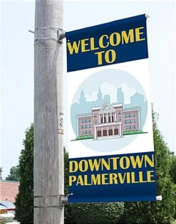 Economy Street Pole Brackets, Hold (1) 36"w Banner - Silver